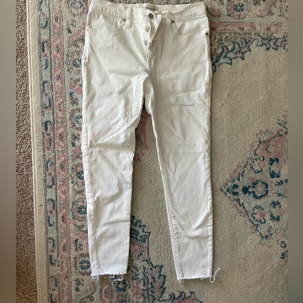 Madewell white skinny jeans